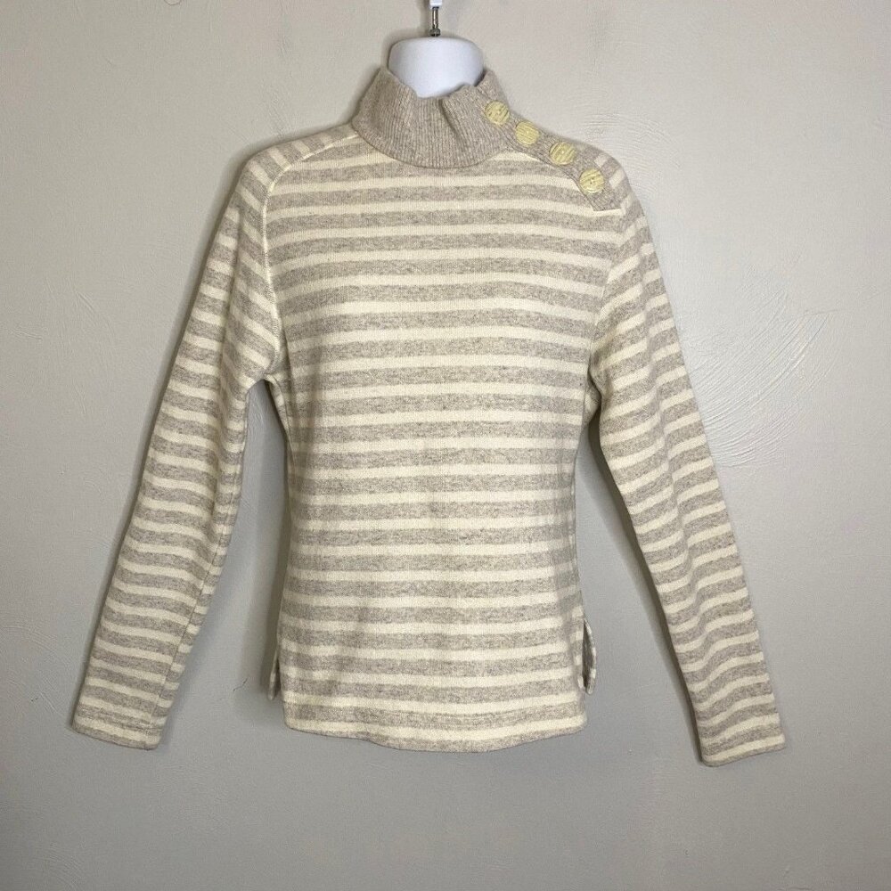 Mountain Hardwear Tan Off White Wool Blend Pullover Sevina Sweater Sz M comfy